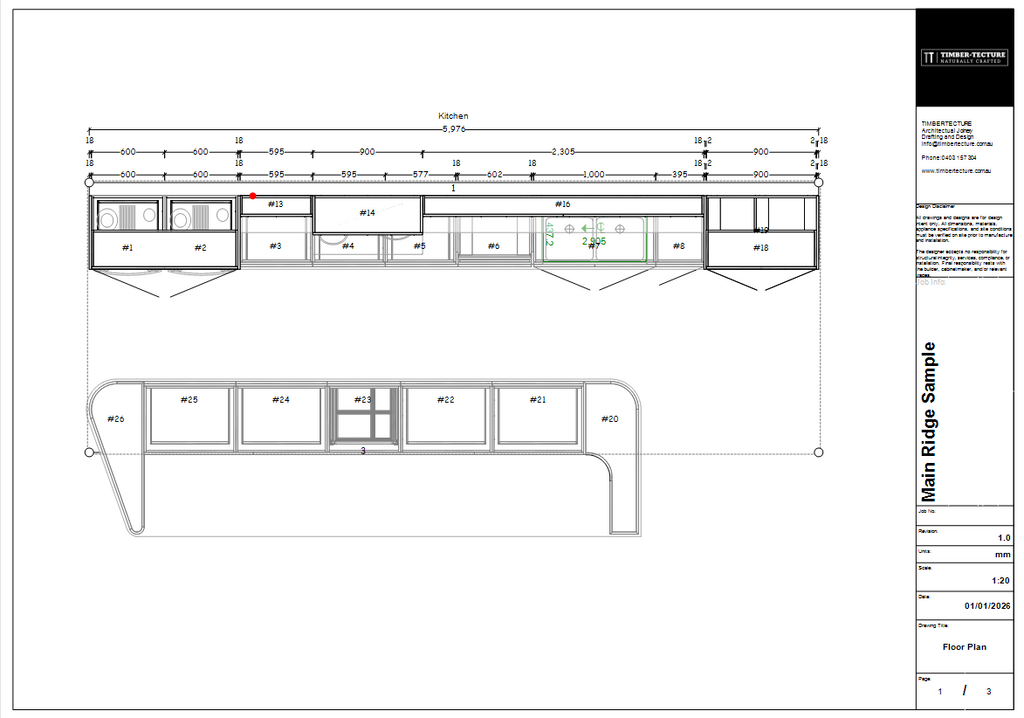Mozaik Joinery Working Drawings | Timbertecture Large- 50+ Items